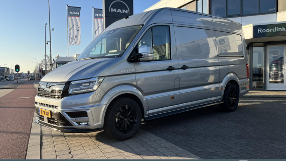 MAN TGE 3.140 L3H3 18" LMV, sidesteps, frontspoiler, rondom in kleur, getinte verlichting en zonneband, leder, Super compleet !!!