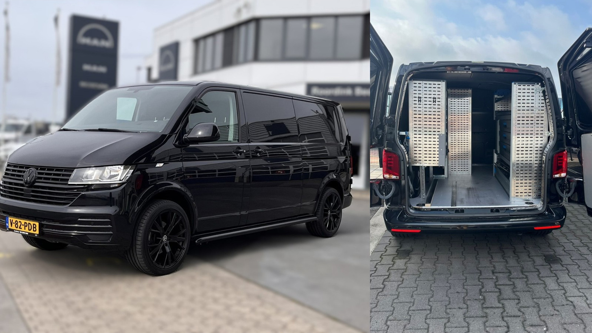 Volkswagen TRANSPORTER 150 pk DSG L2, Complete Sortimo inrichting, 20"LMV, sidebars, alles in kleur, stoelverwarming, standkachel