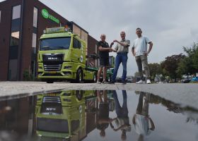 Op afstand bestuurbare MAN eTGX voor Herms Verhuur