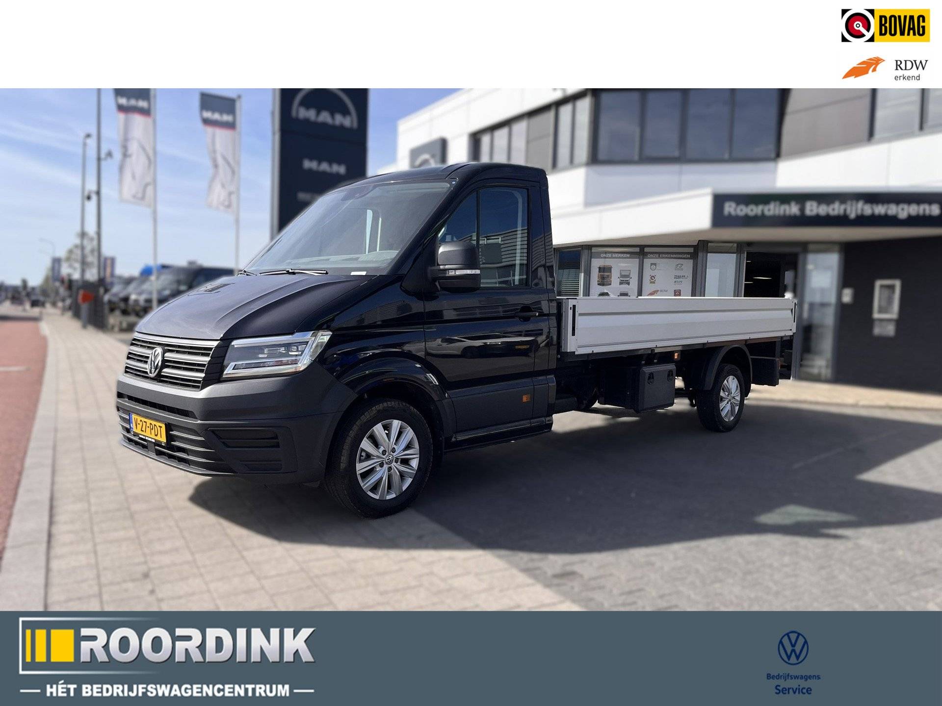 Volkswagen CRAFTER 35 2.0 TDI L4 - 180 pk Automaat 8 versnellingen Pickup , 2 geveerde stoelen