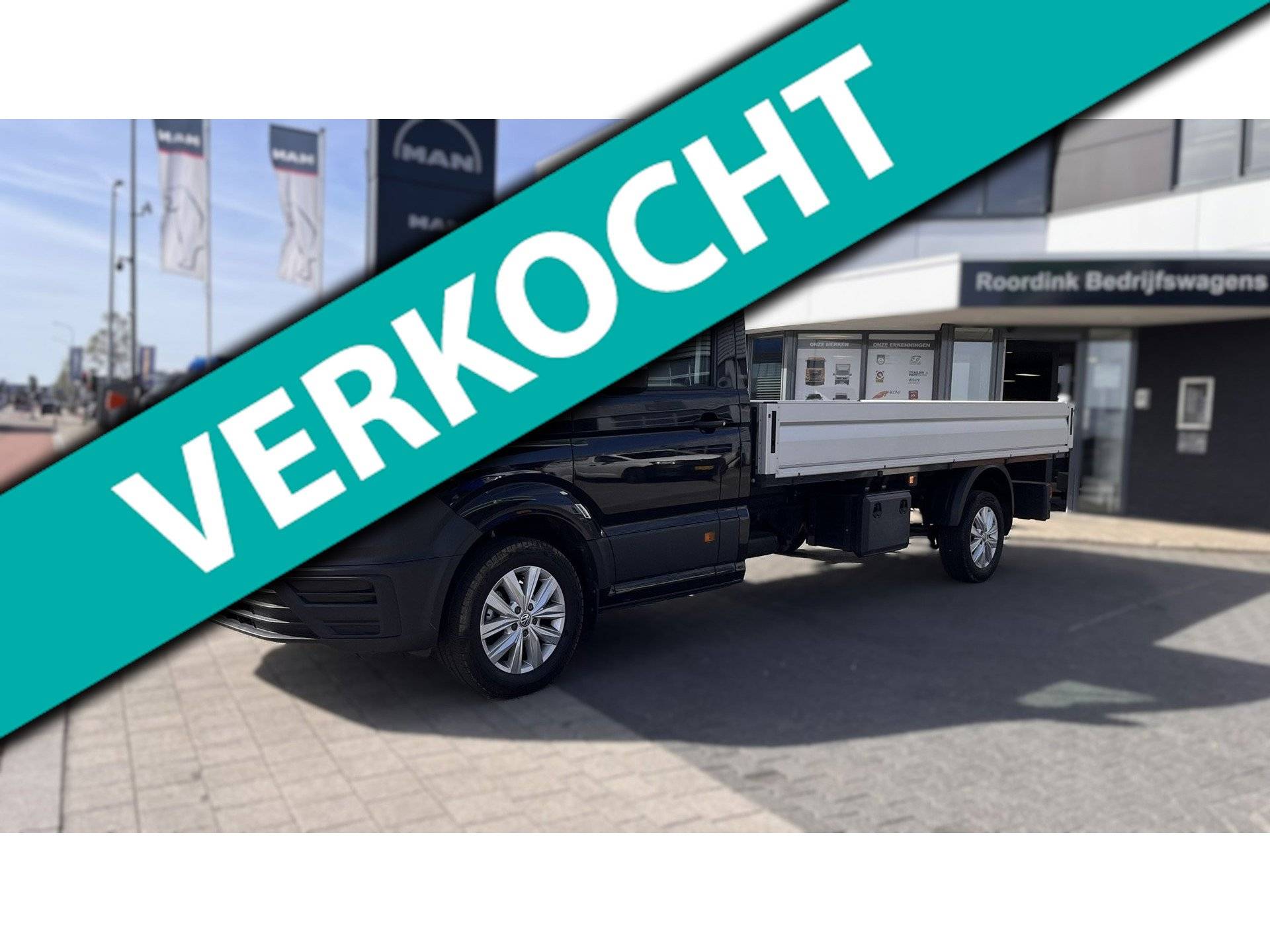 Volkswagen CRAFTER 35 2.0 TDI L4 - 180 pk Automaat 8 versnellingen Pickup , 2 geveerde stoelen