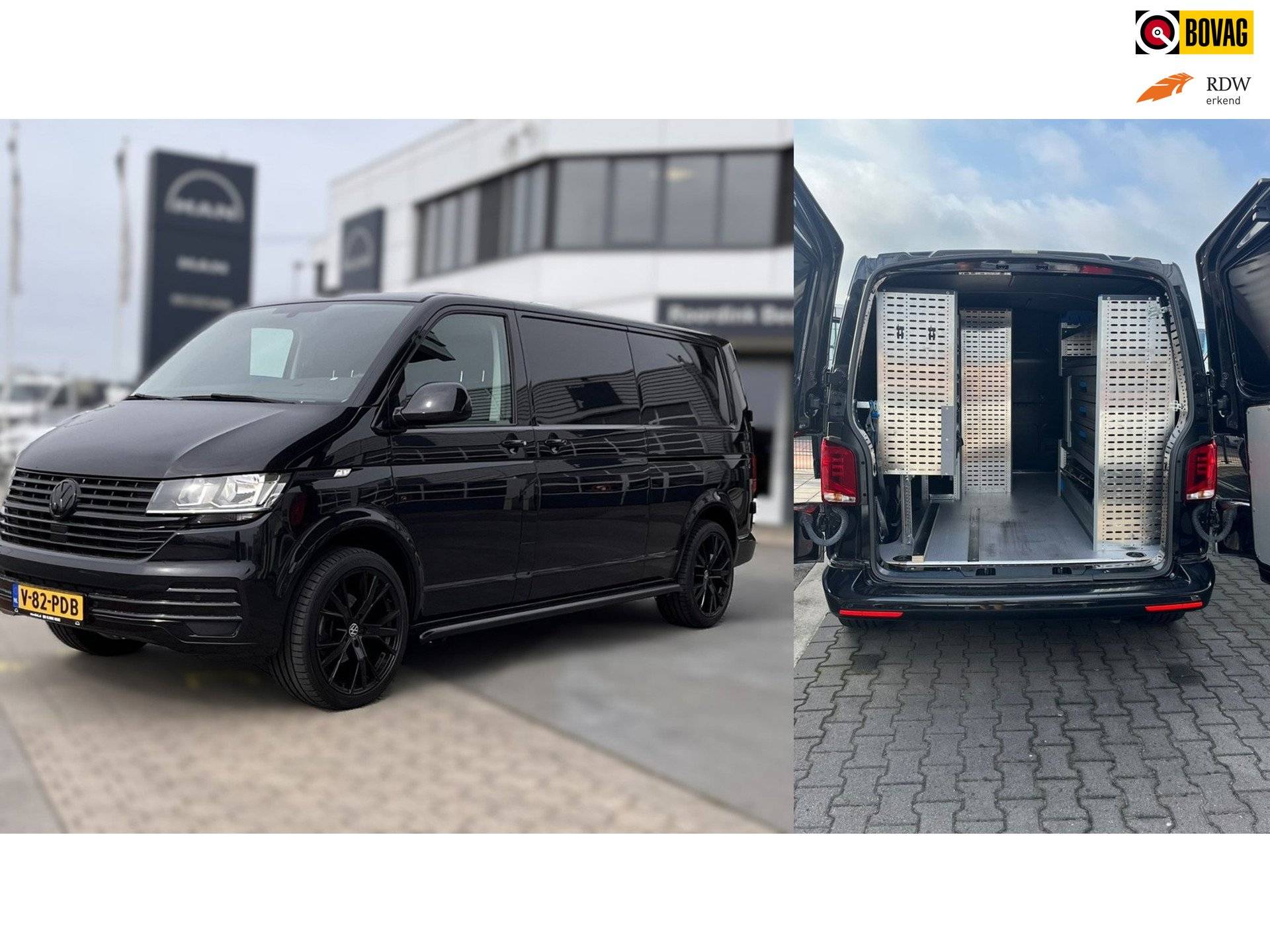 Volkswagen TRANSPORTER 150 pk DSG L2, Complete Sortimo inrichting, 20"LMV, sidebars, alles in kleur, stoelverwarming, standkachel